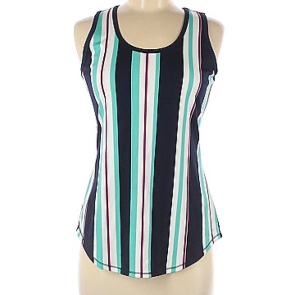 BNWT - Navy Blue Striped LLR Tank Top - Picture 1 of 2